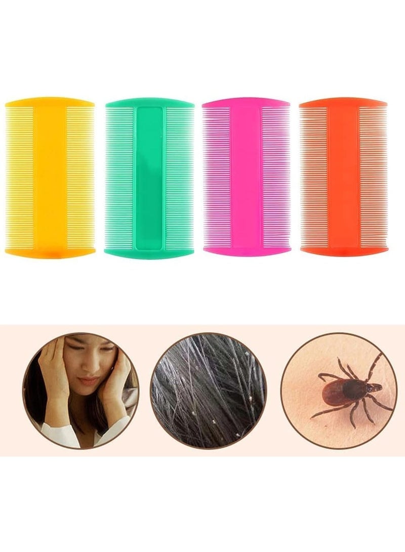 Plastic Lice Comb, Double Sided Lice Comb, Effective Removal of Lice and Nits Multi-Colour, Safe and Easy to Use for Kids and Adults, No Chemicals Needed (2 Pack) - Image 2